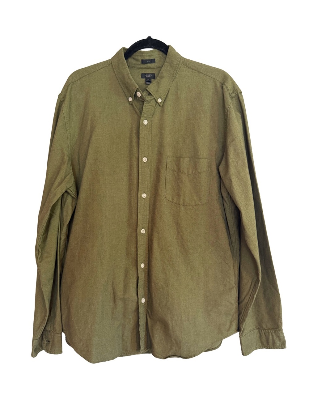 NWT J.Crew Slim Fit Oxford Shirt Olive Green Men’s XL